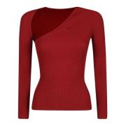 Ribgebreide Top Courrèges , Red , Dames