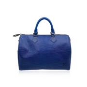 Pre-owned Leather louis-vuitton-bags Louis Vuitton Vintage , Blue , Da...