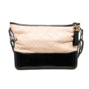 Pre-owned Leather chanel-bags Chanel Vintage , Beige , Dames