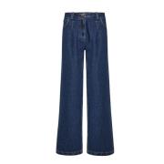 Wijde Pijp Denim Broek Forte Forte , Blue , Dames