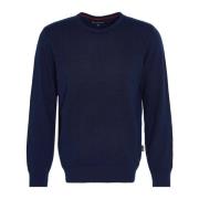 Blauwe Crew Neck Sweater Marlow Barbour , Blue , Heren