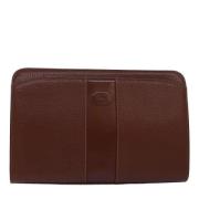 Pre-owned Leather clutches Burberry Vintage , Brown , Dames