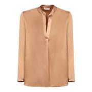 Metallic shirts voor vrouwen Blanca Vita , Beige , Dames