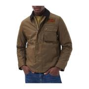 Beige Workers Jack Steve McQueen Stijl Barbour , Beige , Heren