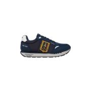 Tricolori Patch Sneakers Aeronautica Militare , Blue , Heren