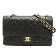 Pre-owned Leather chanel-bags Chanel Vintage , Black , Dames