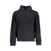 Zwarte katoenen hoodie Napapijri , Black , Heren