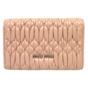 Pre-owned Leather wallets Miu Miu Pre-owned , Pink , Dames