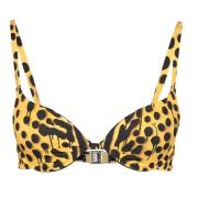 Logo Print Bikini Top Dsquared2 , Multicolor , Dames