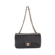 Pre-owned Leather chanel-bags Chanel Vintage , Black , Dames