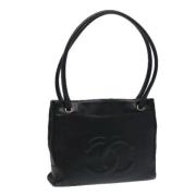 Pre-owned Leather totes Chanel Vintage , Black , Dames