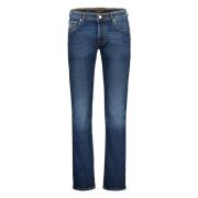 5-pocket jeans met metalen details Moorer , Blue , Heren