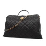 Pre-owned Leather chanel-bags Chanel Vintage , Black , Dames