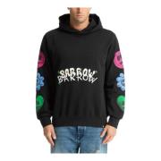 Gestreept Logo Hoodie Barrow , Black , Heren