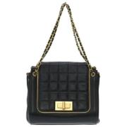 Pre-owned Leather chanel-bags Chanel Vintage , Black , Dames