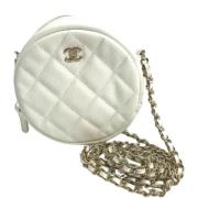 Pre-owned Leather chanel-bags Chanel Vintage , White , Dames