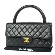 Pre-owned Leather chanel-bags Chanel Vintage , Black , Dames