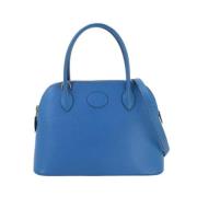 Pre-owned Leather handbags Hermès Vintage , Blue , Dames