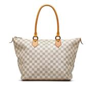 Pre-owned Canvas totes Louis Vuitton Vintage , White , Dames