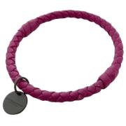 Pre-owned Leather bracelets Bottega Veneta Vintage , Purple , Dames