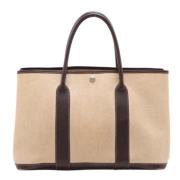 Pre-owned Canvas handbags Hermès Vintage , Brown , Dames