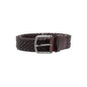 Stijlvolle Leren Riem Boss , Brown , Heren