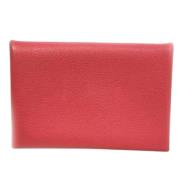 Pre-owned Leather wallets Hermès Vintage , Pink , Dames