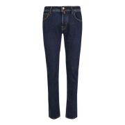 Super Slim Fit 5-Pocket Broek Jacob Cohën , Blue , Heren