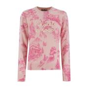 Winter Wolmix Crew-Neck Jumper MC2 Saint Barth , Pink , Dames