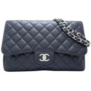 Pre-owned Leather chanel-bags Chanel Vintage , Black , Dames