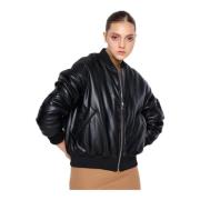 Bomber in ecopelle Silvian Heach , Black , Dames