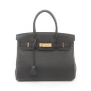 Pre-owned Leather handbags Hermès Vintage , Black , Dames