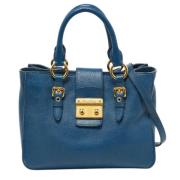 Pre-owned Leather handbags Miu Miu Pre-owned , Blue , Dames