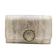 Pre-owned Leather wallets Bvlgari Vintage , Beige , Unisex