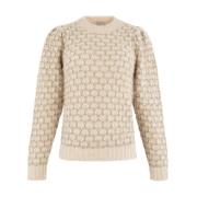 Stijlvolle Vest met Uniek Design Anna Van Toor , Beige , Dames