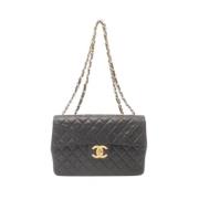 Pre-owned Leather chanel-bags Chanel Vintage , Black , Dames