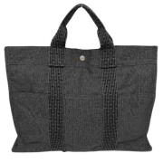 Pre-owned Canvas handbags Hermès Vintage , Gray , Dames