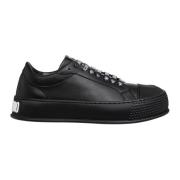 Gestreepte Veterschoenen Moschino , Black , Heren