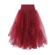 Bordeaux Gelaagde Tule Rok Molly Goddard , Red , Dames