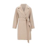 Elegante Wollen Jas Max Mara Studio , Beige , Dames