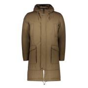 Gewatteerde Parka met Verstelbare Capuchon Herno , Green , Heren