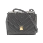 Pre-owned Leather chanel-bags Chanel Vintage , Black , Dames