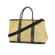 Pre-owned Fabric totes Hermès Vintage , Beige , Dames