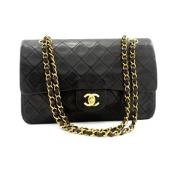 Pre-owned Leather chanel-bags Chanel Vintage , Black , Dames