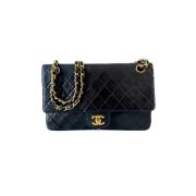 Pre-owned Leather chanel-bags Chanel Vintage , Black , Dames