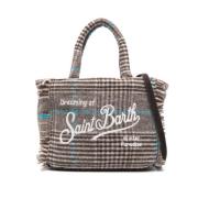 Wollen ruitpatroon tas MC2 Saint Barth , Gray , Dames