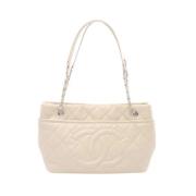 Pre-owned Leather chanel-bags Chanel Vintage , Beige , Dames