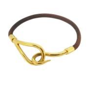 Pre-owned Leather bracelets Hermès Vintage , Brown , Dames