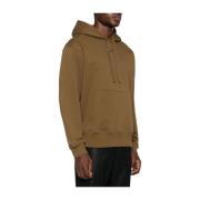 Bruine hoodie met zilveren logo Diesel , Brown , Heren