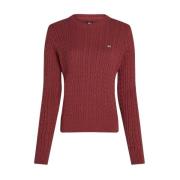 Stijlvolle Gebreide Top Tommy Jeans , Red , Dames